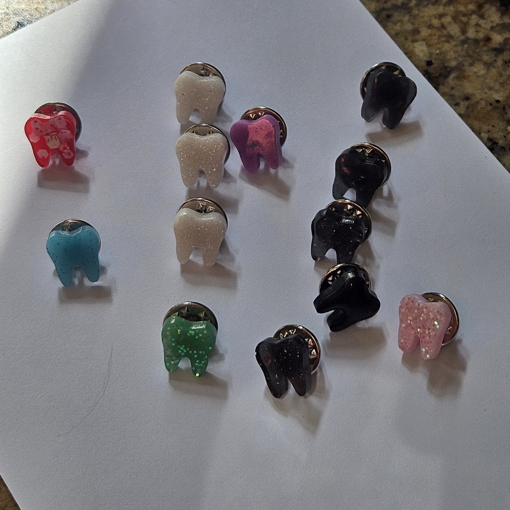 Handmade resin Tooth Pins